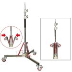 Tripé Estúdio C-stand Cromado Aço Inox Com Rodinhas - WT830