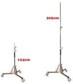 Tripé Estúdio C-stand Cromado Aço Inox Com Rodinhas - WT830 - Imagem 6