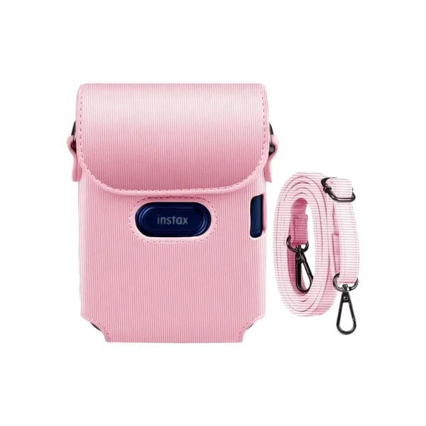 Case Bag Couro Para Instax Link Mini Portátil - Rosa