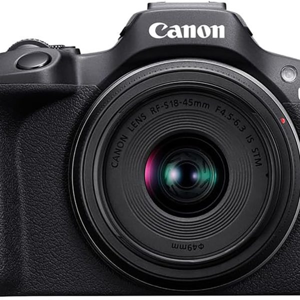 Câmera Canon EOS R100 Mirrorless 4k com RF-S 18-45mm IS STM