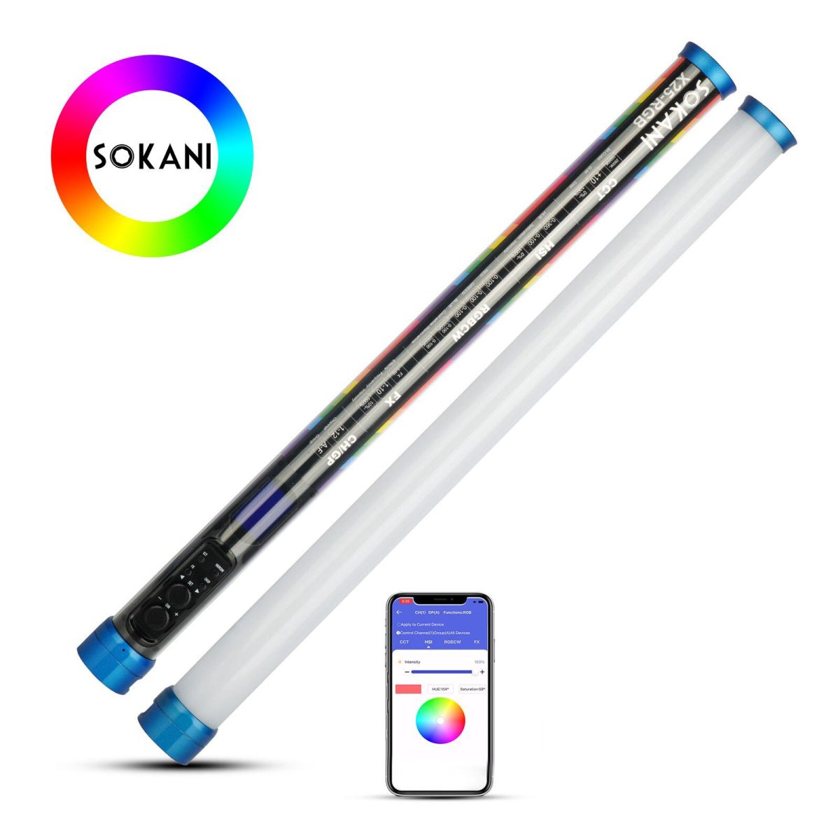 Bastão De Led Rgb Sokani X25 Profissional Forte Tubular - Imagem 2