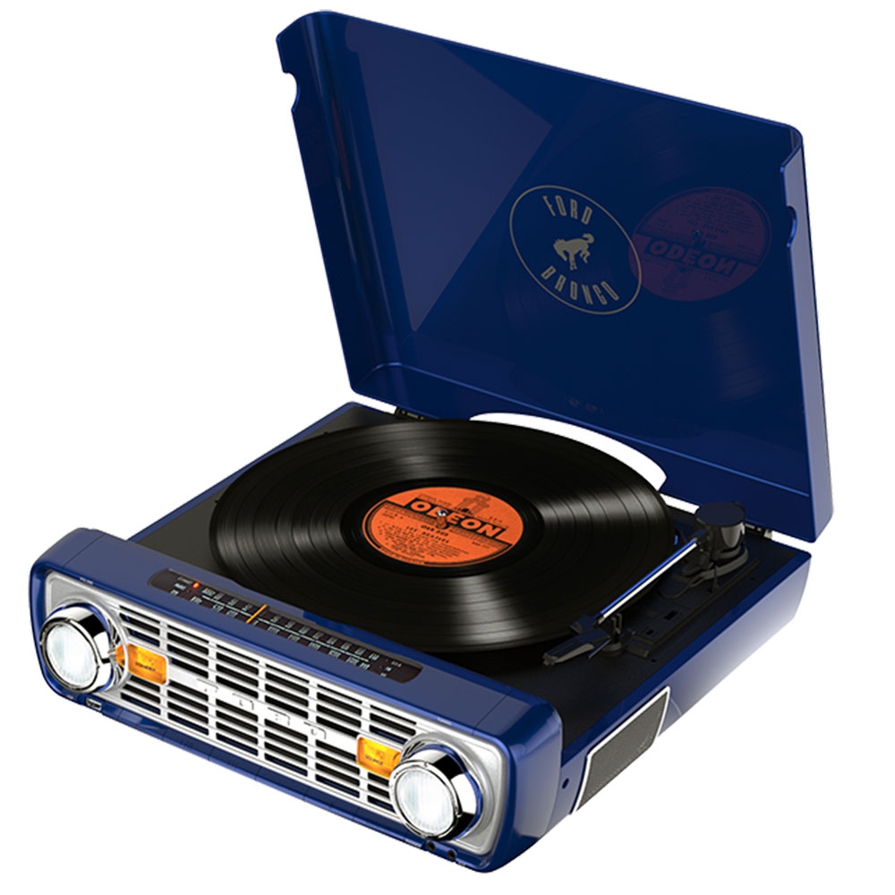 15238974883-images.jpg Bronco Lp Navy Ion Toca Discos 4 Em 1 Usb Vitrola Vinil - Imagem 1