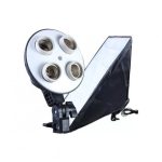 Softbox 60x60cm C/ Soquete Quadruplo Bivolt Para Kit Estúdio