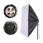 Softbox 60x60cm C/ Soquete Quadruplo Bivolt Para Kit Estúdio - Imagem 2