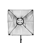 Softbox 60x60cm C/ Soquete Quadruplo Bivolt Para Kit Estúdio - Imagem 3