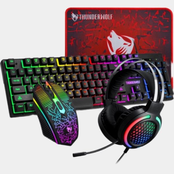 Combo Gamer Twolf TF400 Teclado Mouse Headset RGB Stereo