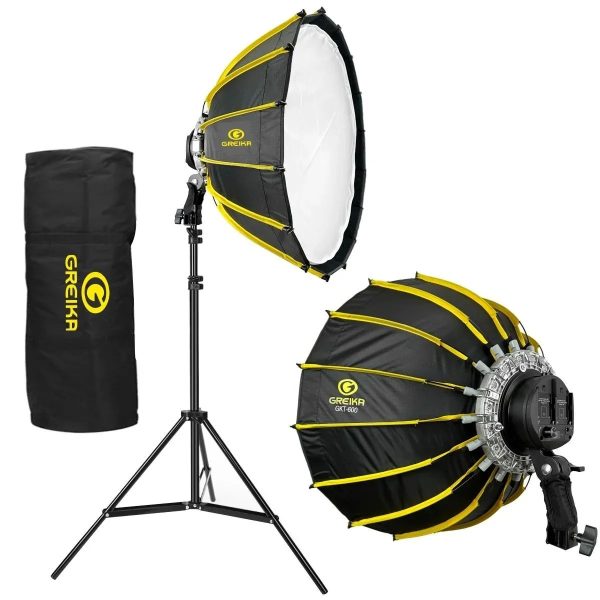 Softbox Iluminador Greika 100w GKT-600 Com Tripé e Grid