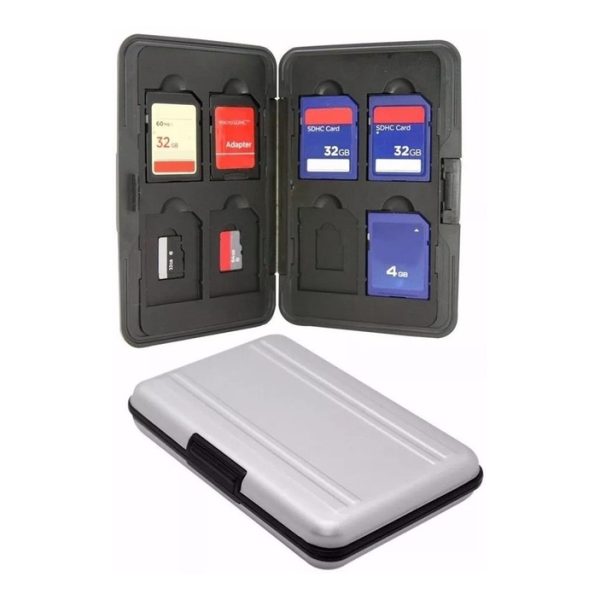 Porta Para 8 Cartões Sd Ou Micro Sd De Alumínio swt1601