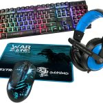 Combo Gamer Teclado + Headset + Mouse + Mousepad
