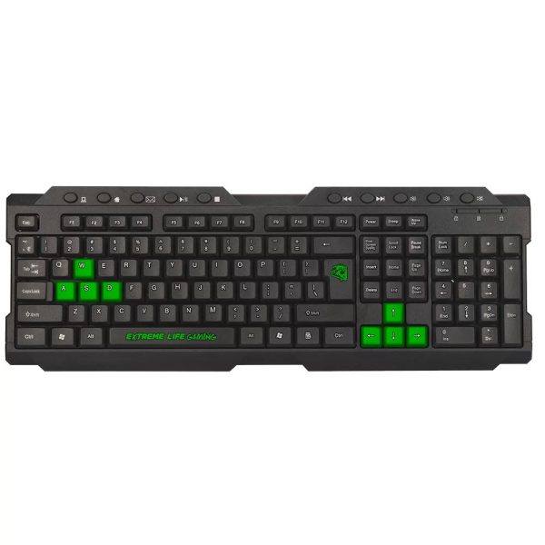 Teclado Gamer Membrana Dupla Resistente Respingos Anti-ghosting