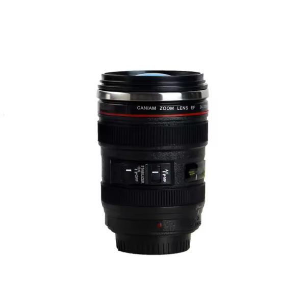 Copo Térmico Lente Câmera Caneca Presente Fotografo - Preto