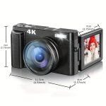 Camera Fotografica 4k Webcam 48mp Filmadora Zoom 16x - Imagem 8