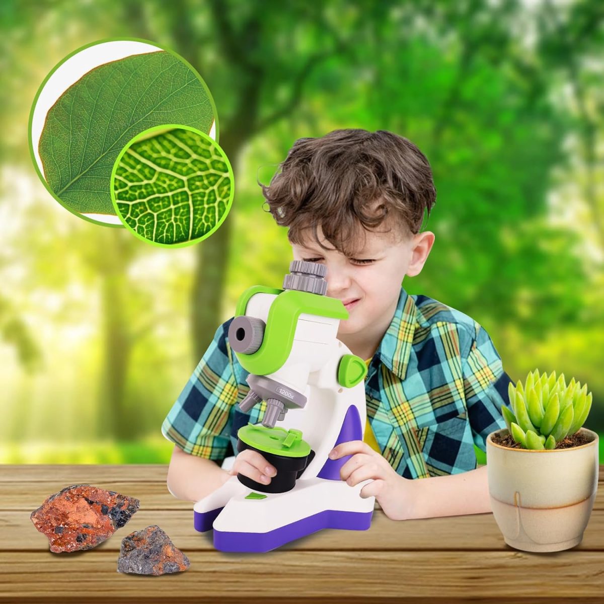 Microscopio 100x 400x 1200X Infantil Para iniciantes - 2306 - Imagem 4