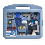 Kit Microscopio Infantil 58 peças Com Amostras Maleta 1200x - BG019