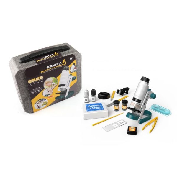 Microscópio Cientifico Educativo Portátil 60x 120x Com Case - 1220-1D