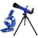 Kit 2 Em 1 Telescópio e Microscópio Infantil Educativo - Azul - C2110 - Imagem 2