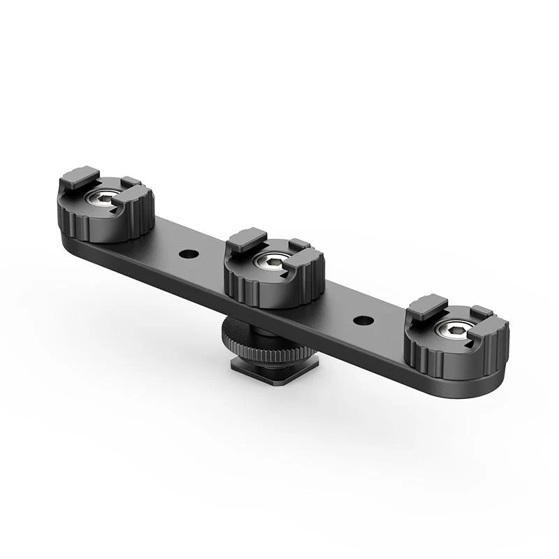 15296501658-ulanzi-ulanzi-pt-23-cold-shoe-ecpansion-bracket-28956178350273.webp Suporte Extensor Triplo Sapata Led e Microfone Ulanzi PT-23 - Imagem 1