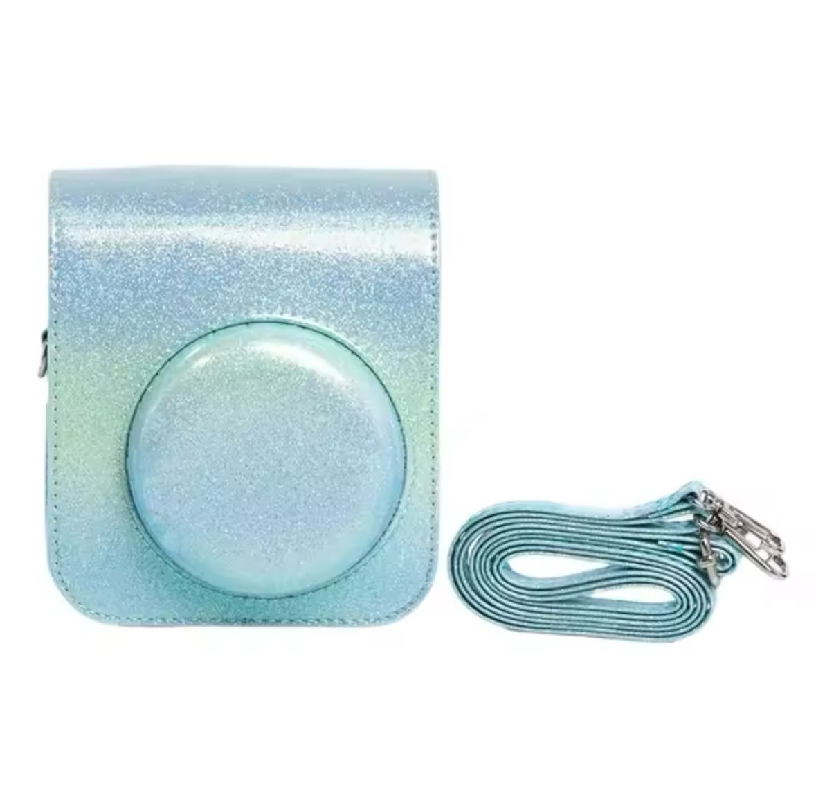 15296604072-whatsapp-image-2024-08-20-at-16-38-53-1.jpeg Capa Proteção Para Instax Mini 12 / 11 - Dazzle Azul e Verde - Imagem 1