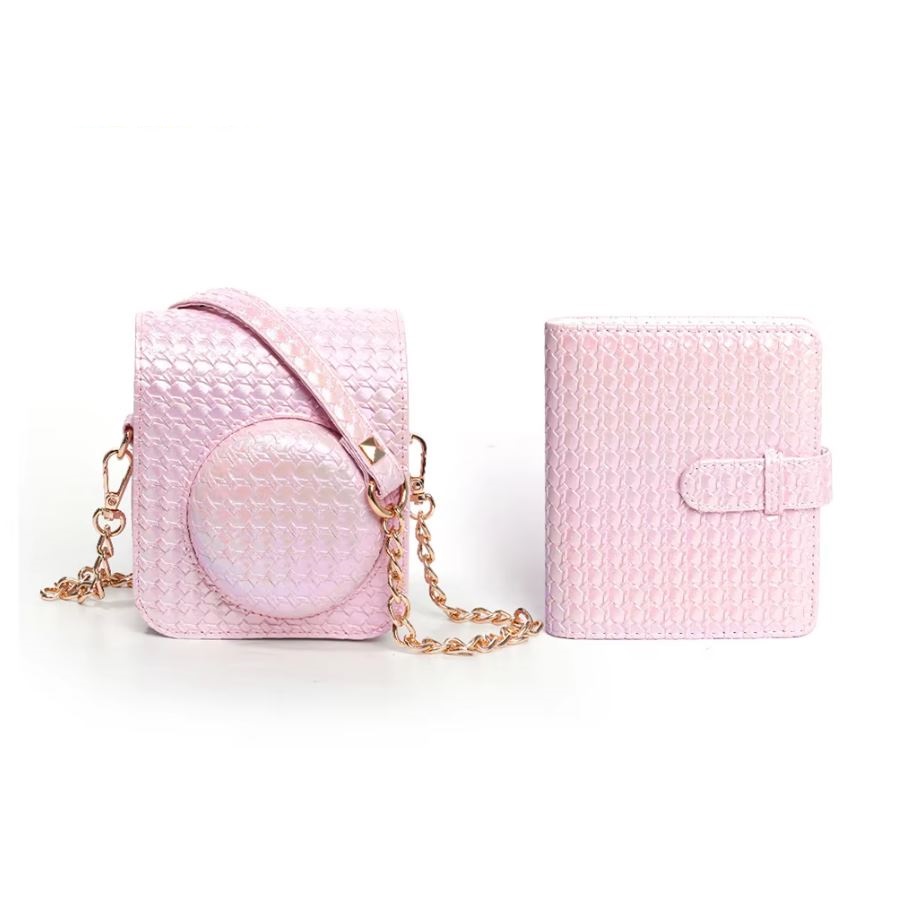 15296671900-1.jpg Kit Case Bolsa + Álbum 64 Fotos Para Instax Mini 12 - Rosa - Imagem 1