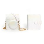 Kit Case Bolsa + Álbum 64 Fotos Para Instax Mini 12 - Branco