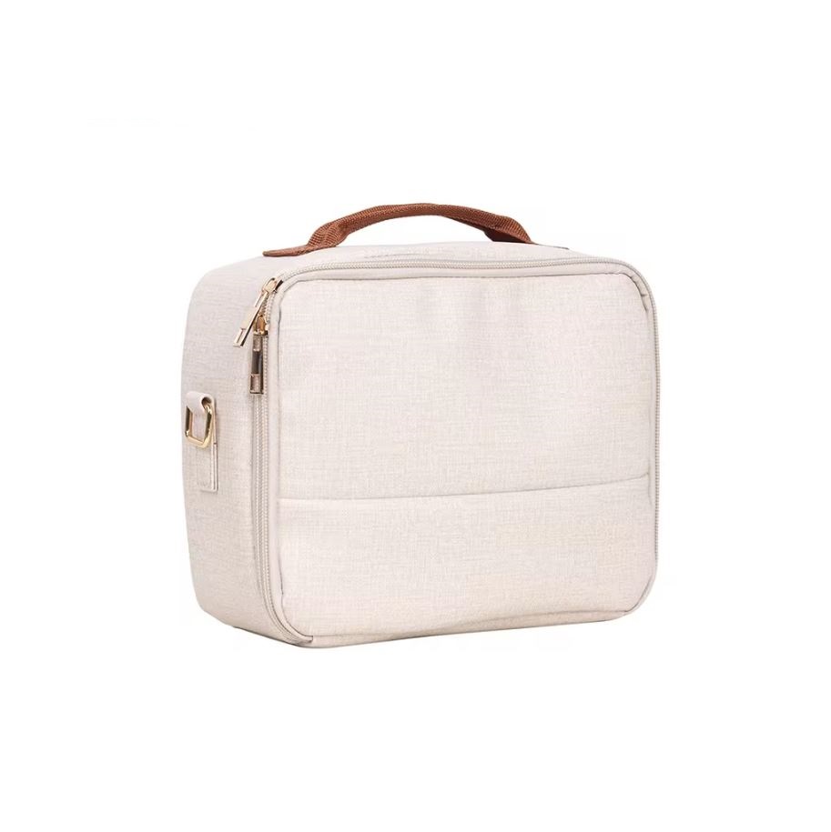 15296686509-bege.jpg Bolsa Portátil Câmera Dslr Instax Compacta Discreta - Bege - Imagem 1