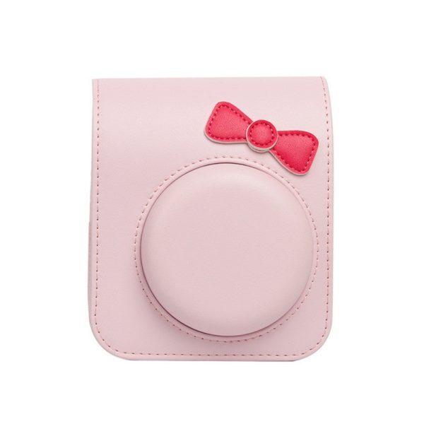 Capa Proteção Bolsa Rígida Para Instax Mini 12 - Laço Rosa