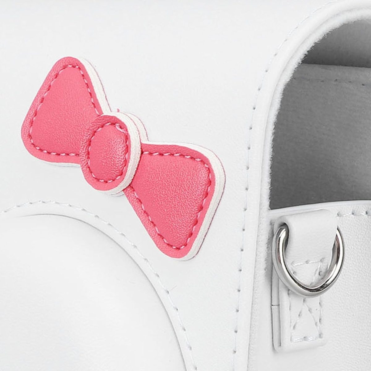 Capa Proteção Bolsa Rígida Para Instax Mini 12 - Laço Branco - Imagem 4