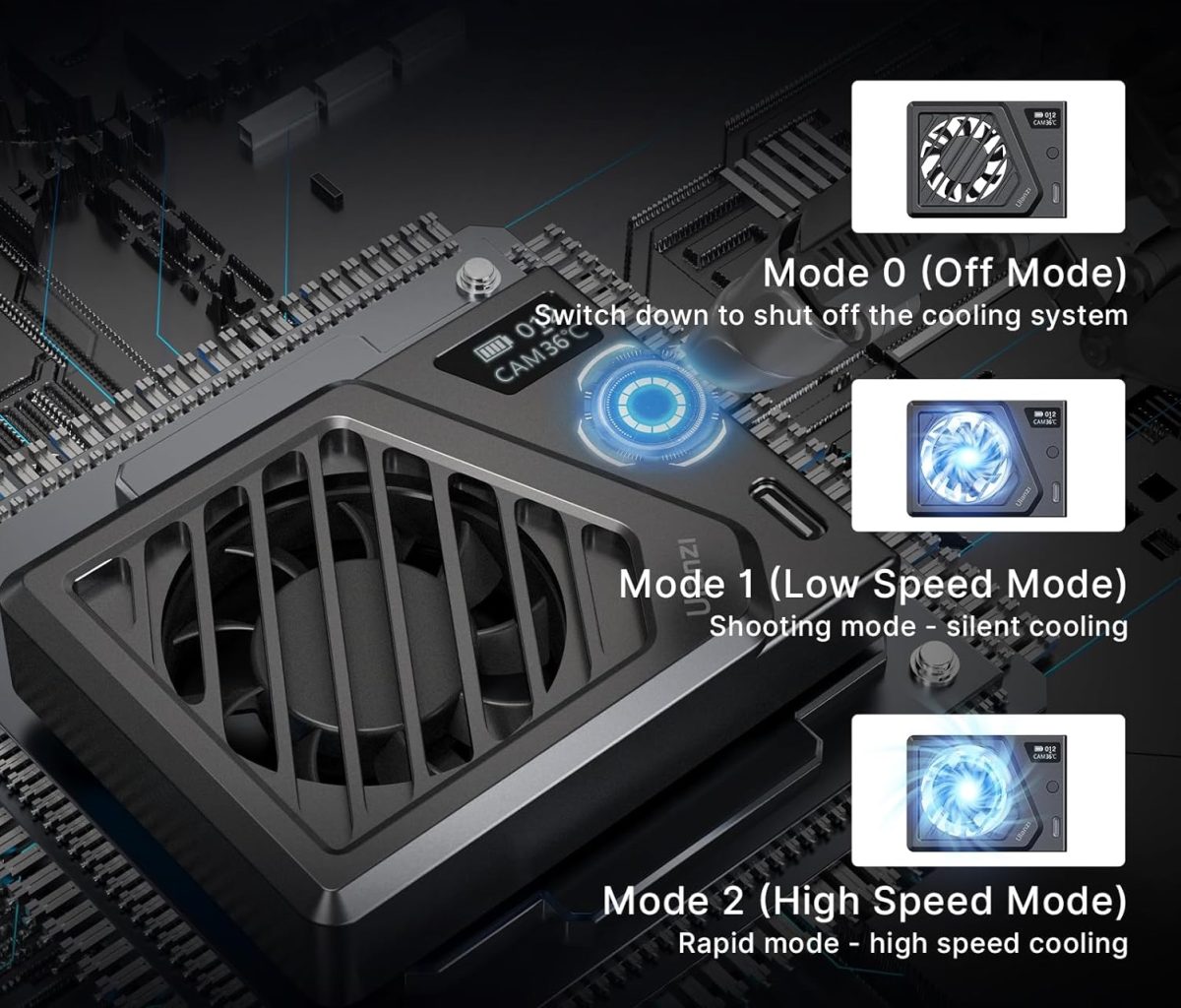 Mini Ventilador Cooler Ulanzi Para Câmera Dissipador Fan - Imagem 3