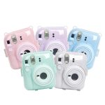 Case Brilho Glitter Para Instax Mini 12 Com Bolso - Azul - Imagem 3