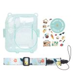 Case Brilho Glitter Para Instax Mini 12 Com Bolso - Verde
