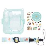 Case Brilho Glitter Para Instax Mini 12 Com Bolso - Verde