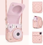 Capa Proteção Bolsa Para Instax Mini 12 Xadrez - Rosa - Imagem 2