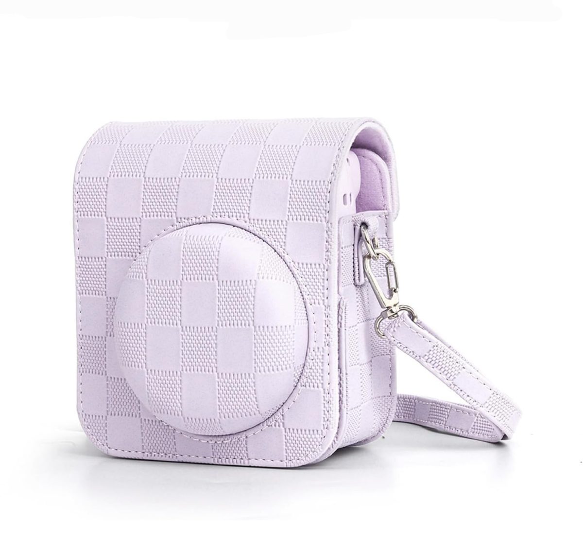 Capa Proteção Bolsa Para Instax Mini 12 Xadrez - Roxo - Imagem 2