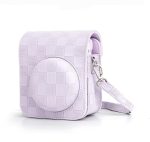 Capa Proteção Bolsa Para Instax Mini 12 Xadrez - Roxo - Imagem 2