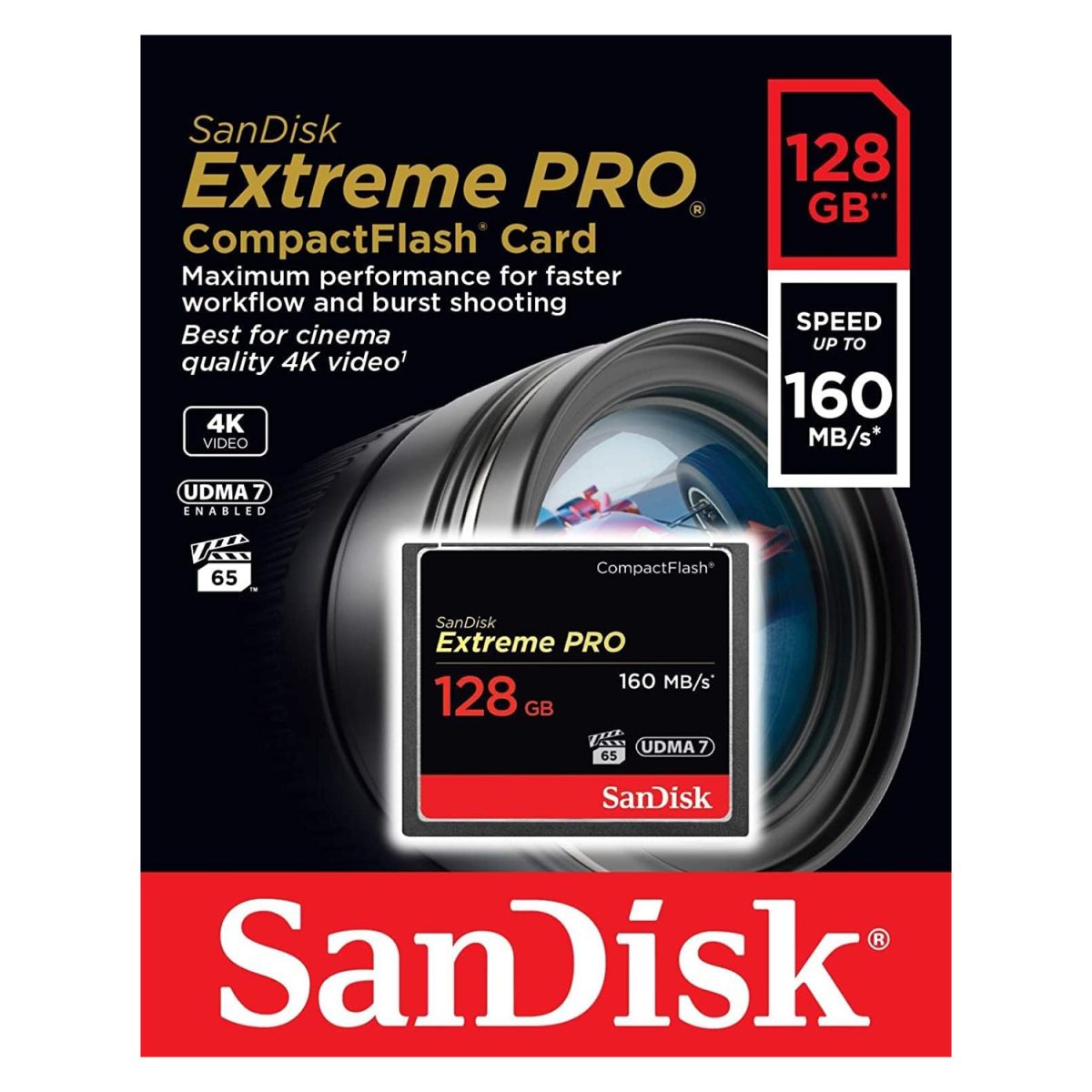 Cartão Compact Flash (CF) Sandisk 128gb Extreme Pro 160MB - Imagem 4
