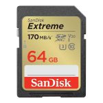 Cartão SD 64gb Sandisk Extreme 170mb/s
