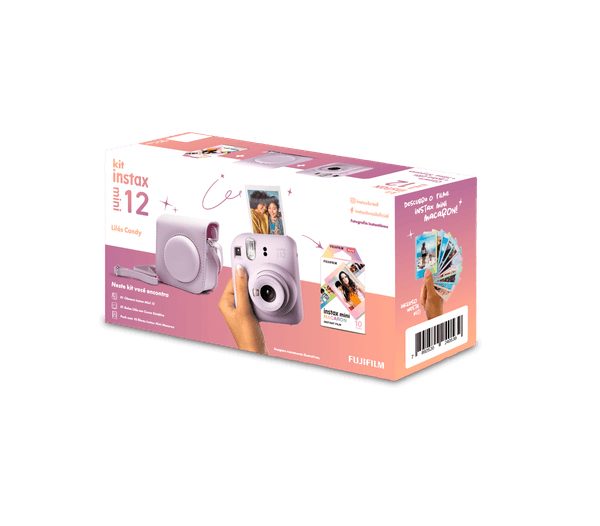 Kit Câmera Instax Mini 12 + 10 Filmes + Bolsa - LILAS