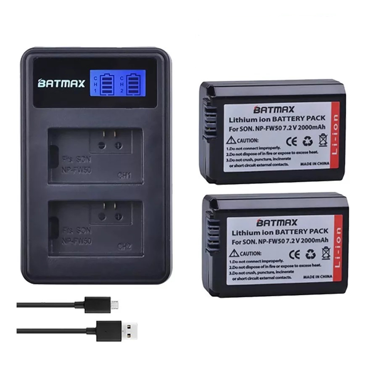 15327920949-1ed921a209da928d07e08fe9db6d5995.jpg Kit 2 Bateria Np-fw50 Com Carregador Duplo - Imagem 1