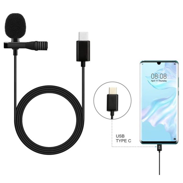 Microfone Lapela Lc-m3 Tipo C Para Android Smartphone