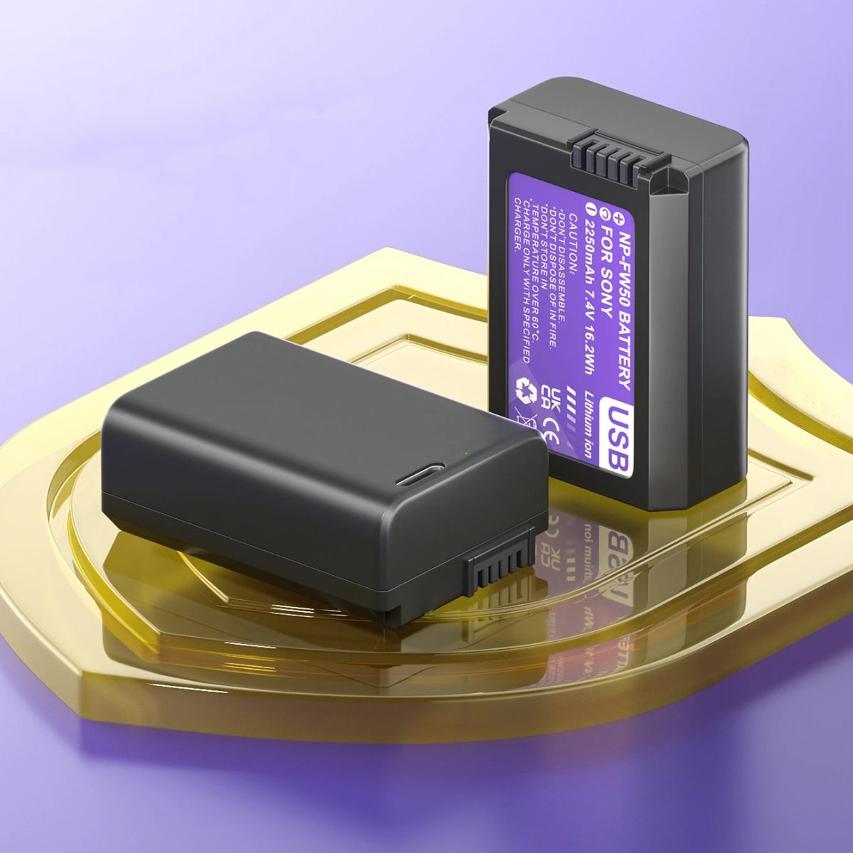 Bateria NP-FW50 Recarregável USB-C Para Sony - Imagem 3