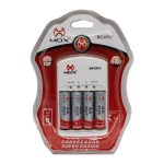 Carregador De Pilhas Mox CP51 COM 4 Pilhas AA - Imagem 3