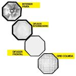 Softbox Octabox Greika 30cm Bowens Com Grid - Imagem 6