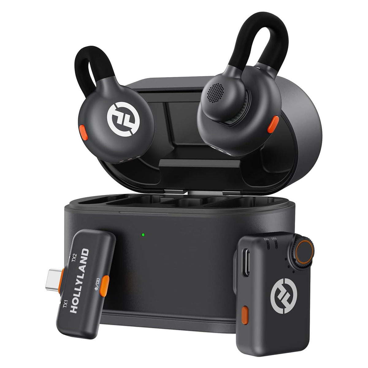 15436675731-15362828174-6639440668fc61359b4216645c4b3f9c.jpg Microfone Sem Fio Duplo Hollyland Lark M2s Mini Combo - Imagem 1