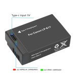 Bateria LP-E17 Recarregável USB-C Para Canon - Imagem 4