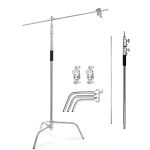 Tripé Girafa Inox Greika Haste 128cm 2 Cabeça Efeito Cs-330