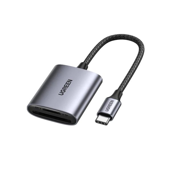 Leitor de Cartão Ugreen CM401 Para SD e MicroSD - USB-C