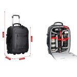 Mochila Trolley Eirmai DC410T Impermeável Câmeras Foto Video - Imagem 6