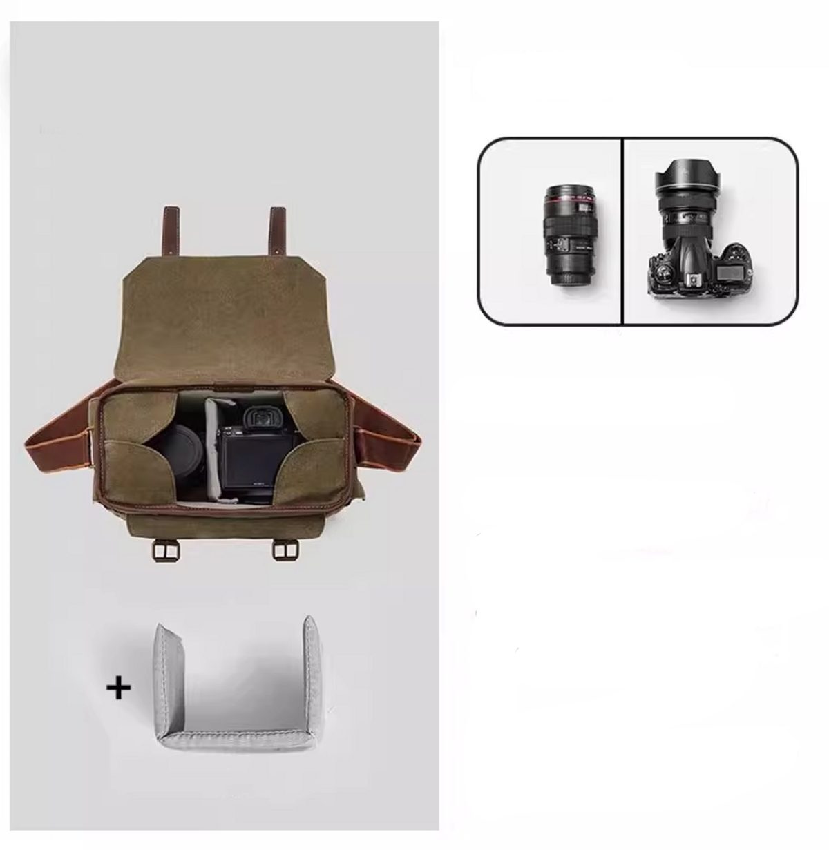 Bolsa de Ombro para Câmera Eirmai L11 Estilo Retrô - Imagem 4