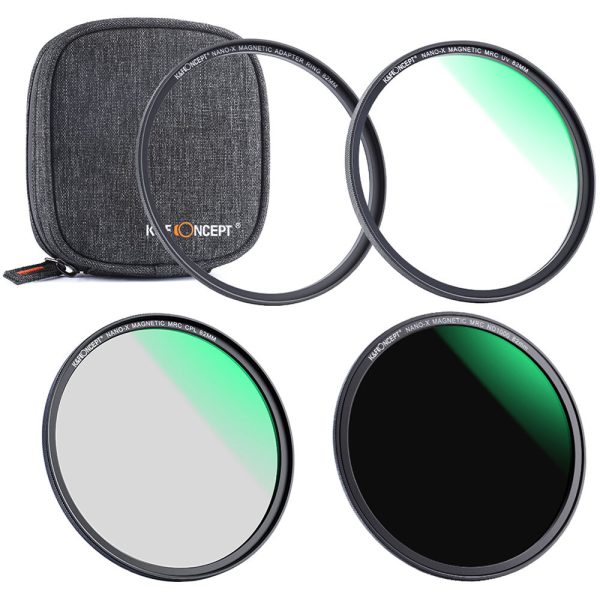 Kit Filtro K&f Concept Uv + Polarizador + Nd1000 - 62mm 1623