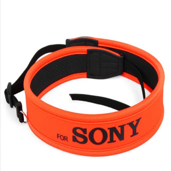 Alça Pescoço Neoprene Macio Para Câmera Sony - Laranja